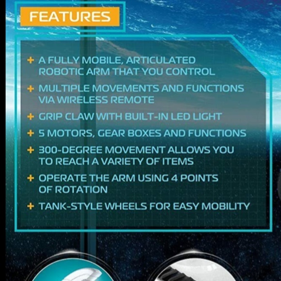 NWOT Sharper Image - Full Functional Wireless Control Robotic Arm - Picture 5 of 6